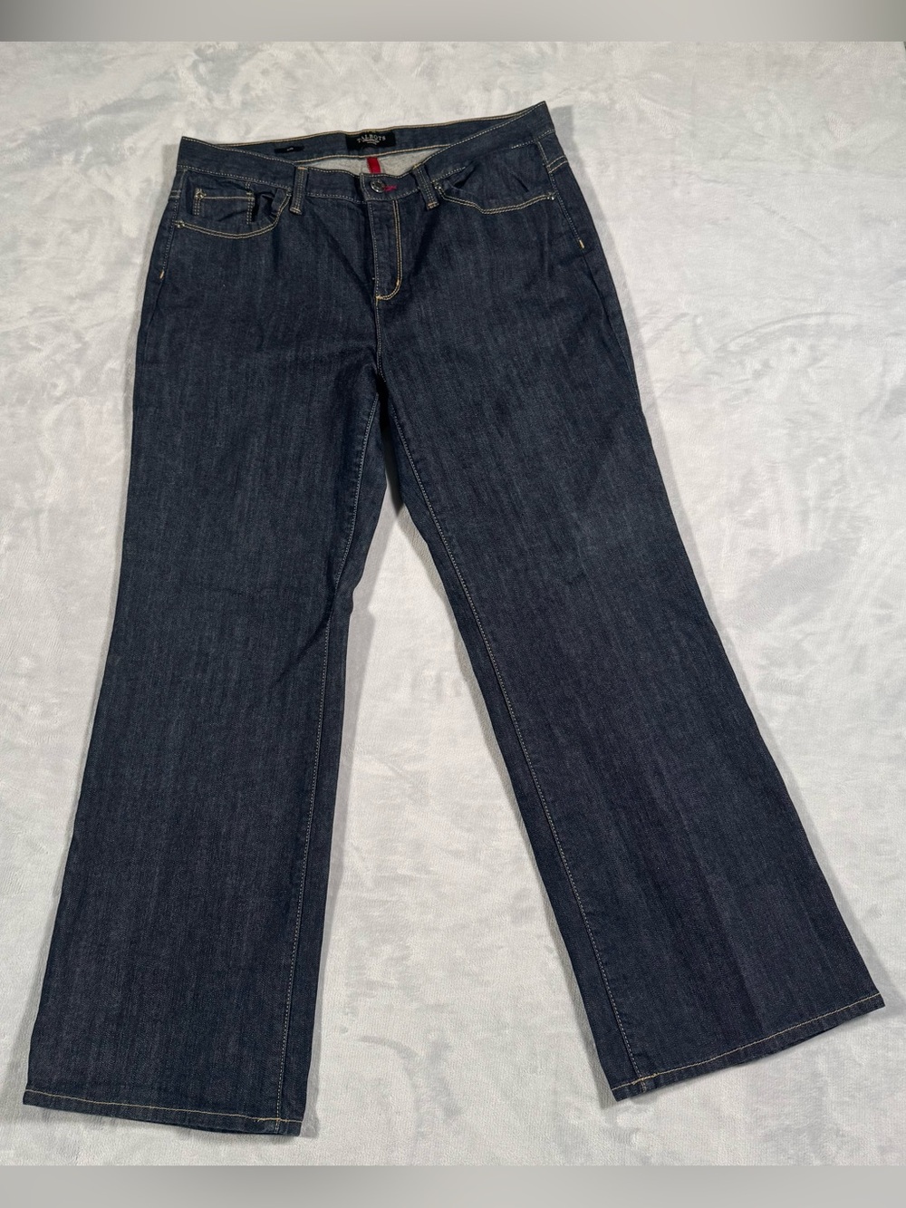 Talbots Petites Flare Jeans Womens 12P Dark Wash Stretch Denim 32x28